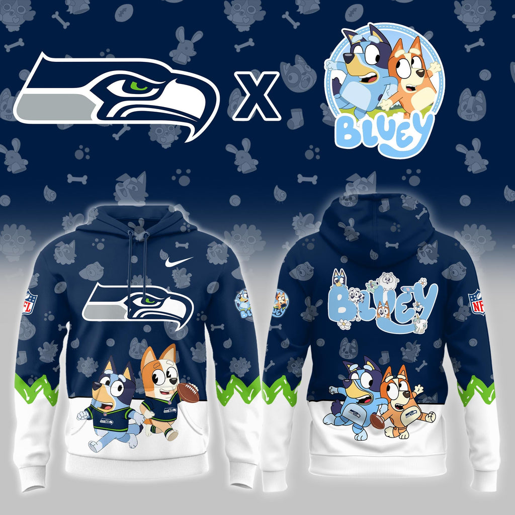 S.Seahawks x Bluey Night Limited Hoodie