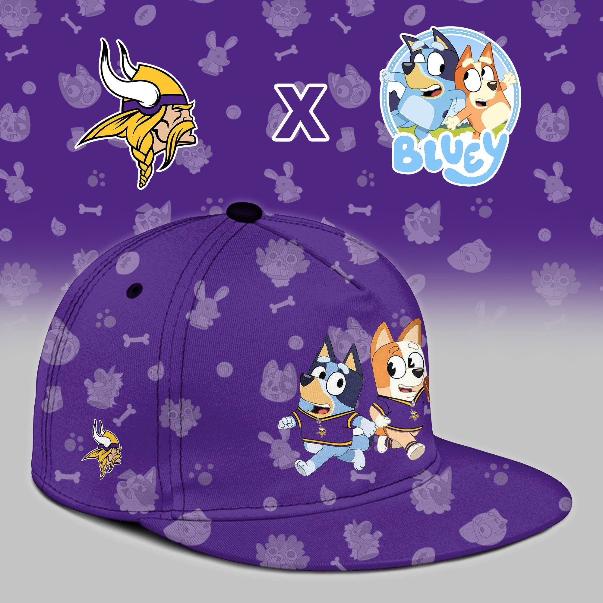 M.Vikings x Bluey Night Limited Hoodie