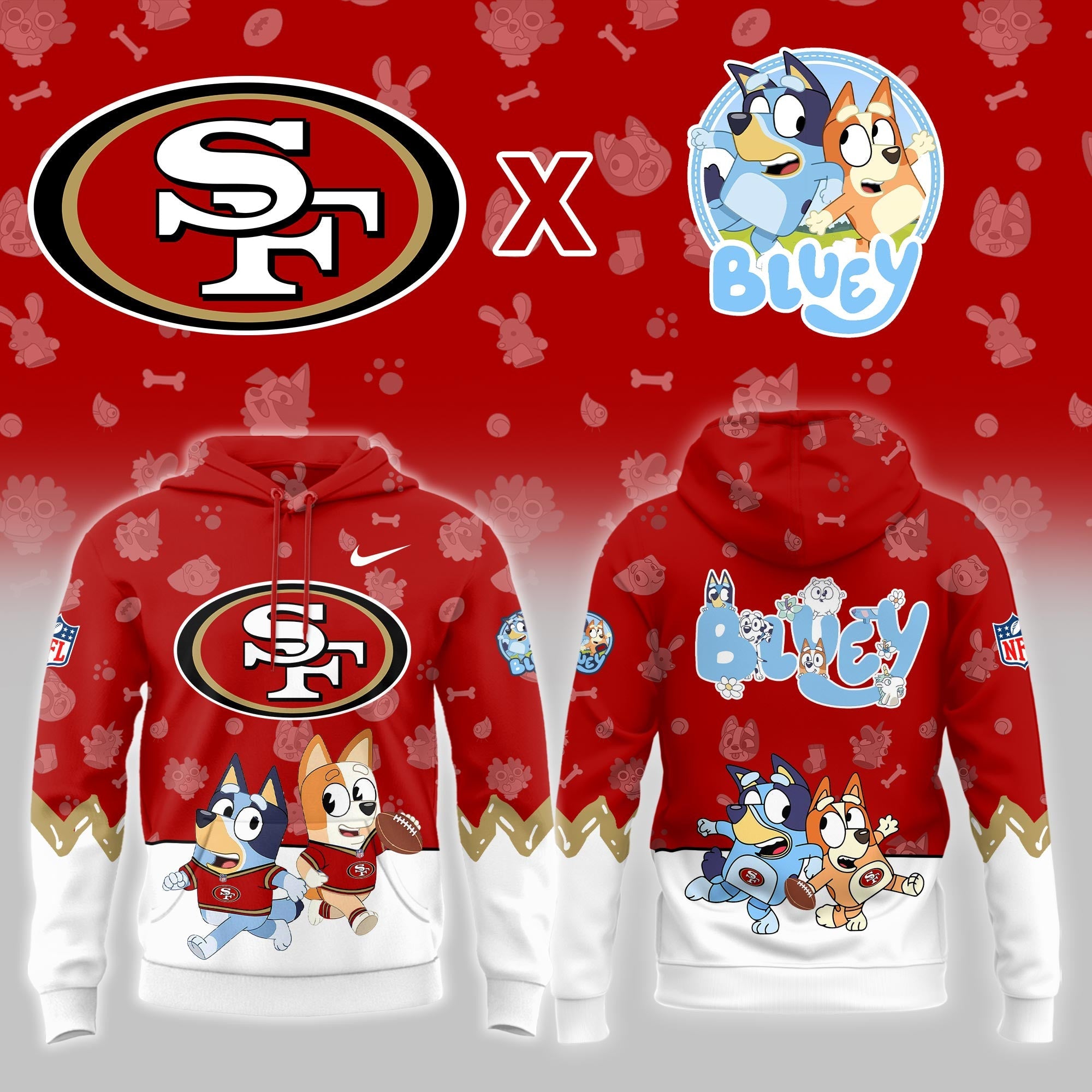 SF.49ers x Bluey Night Limited Hoodie