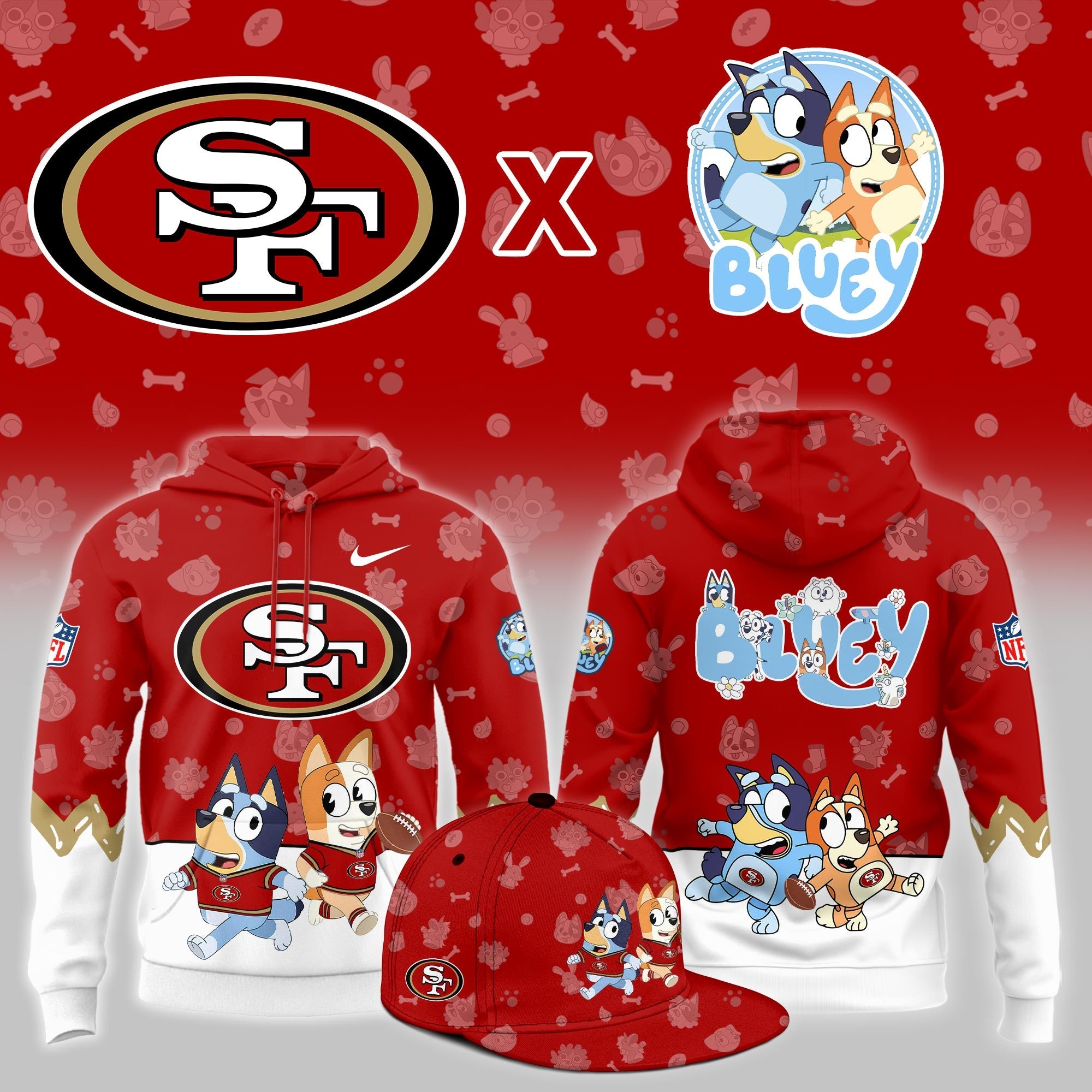 SF.49ers x Bluey Night Limited Hoodie