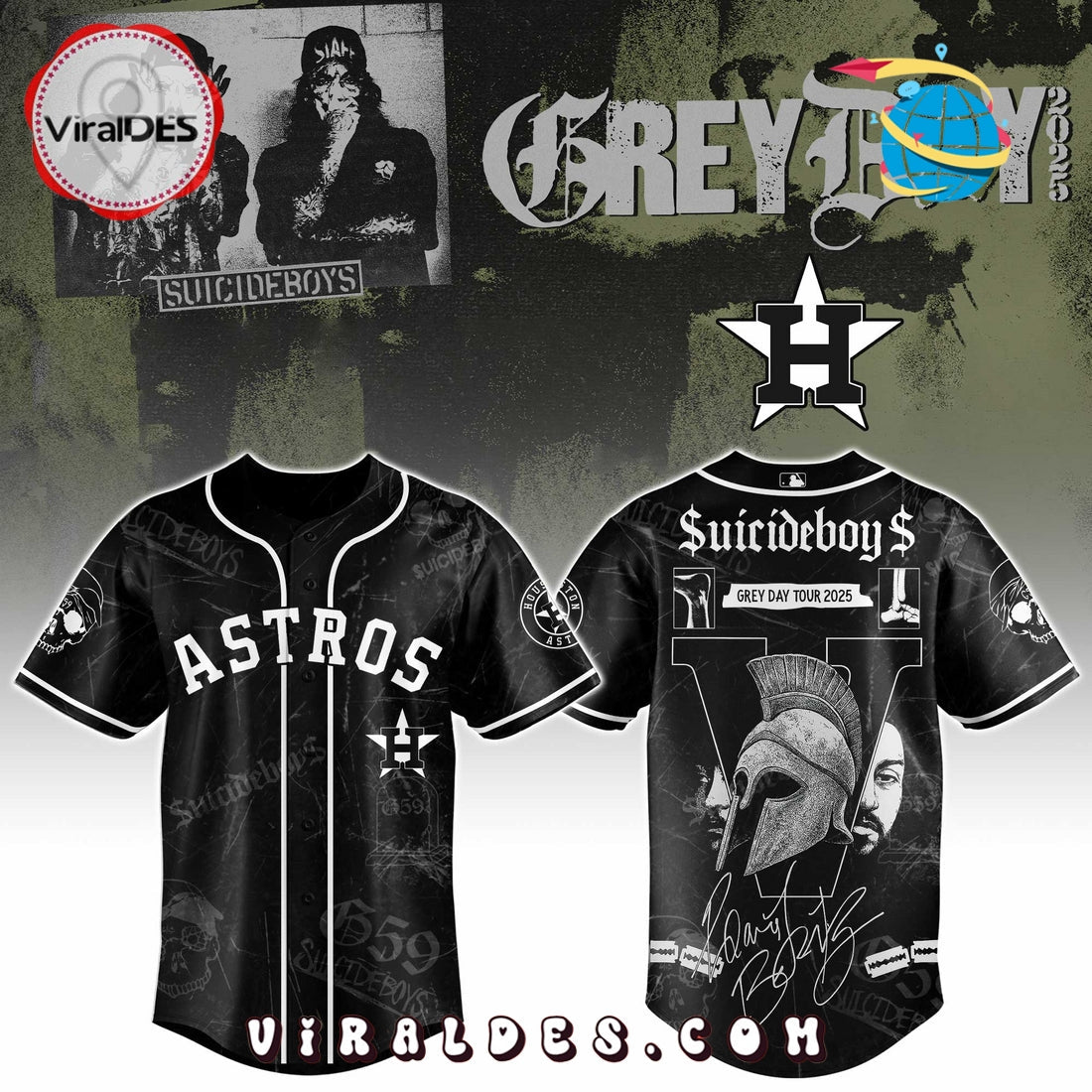 Houston Astros MLB x Suicideboys G59 Baseball Jersey