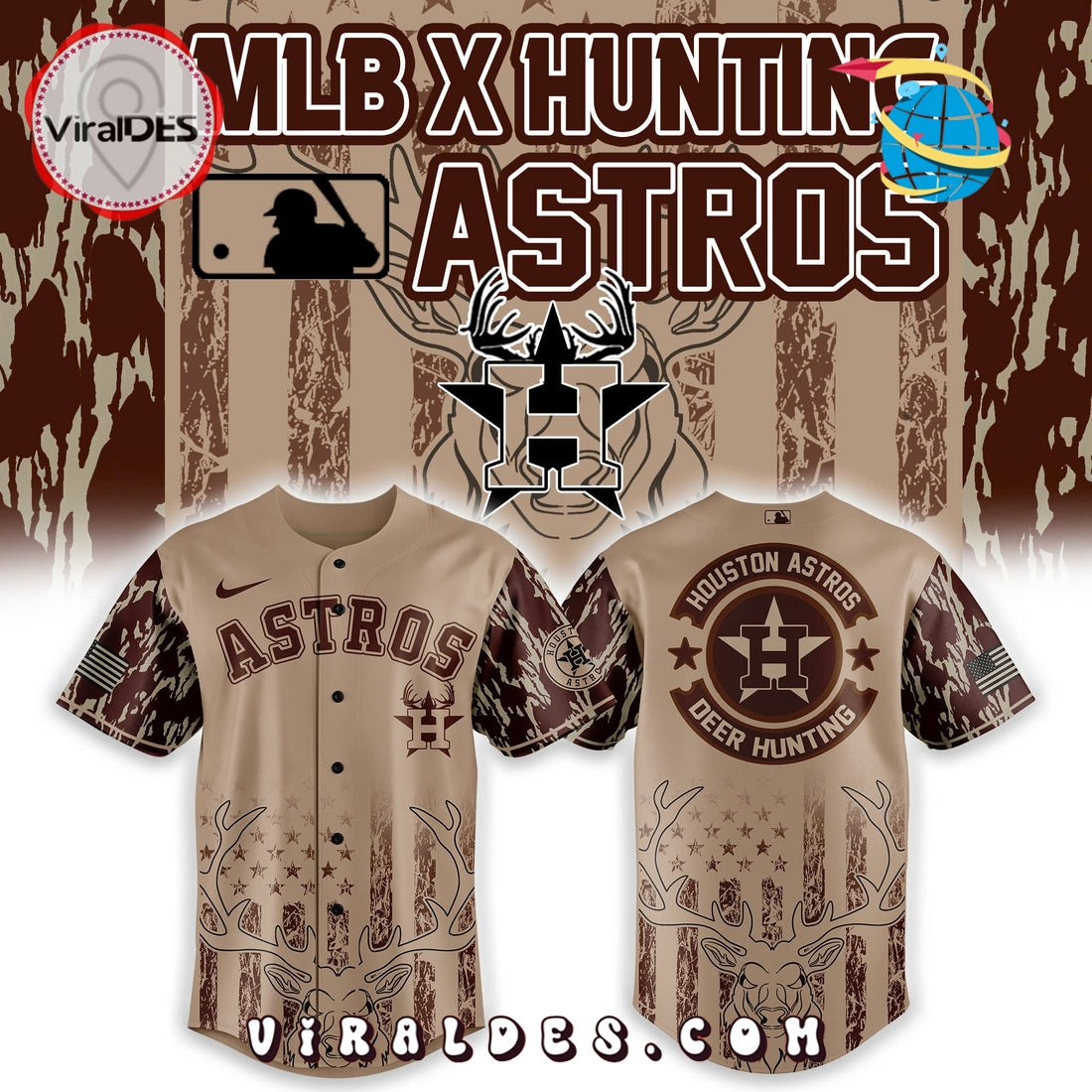 Hunting Version x Houston Astros Baseball Jersey