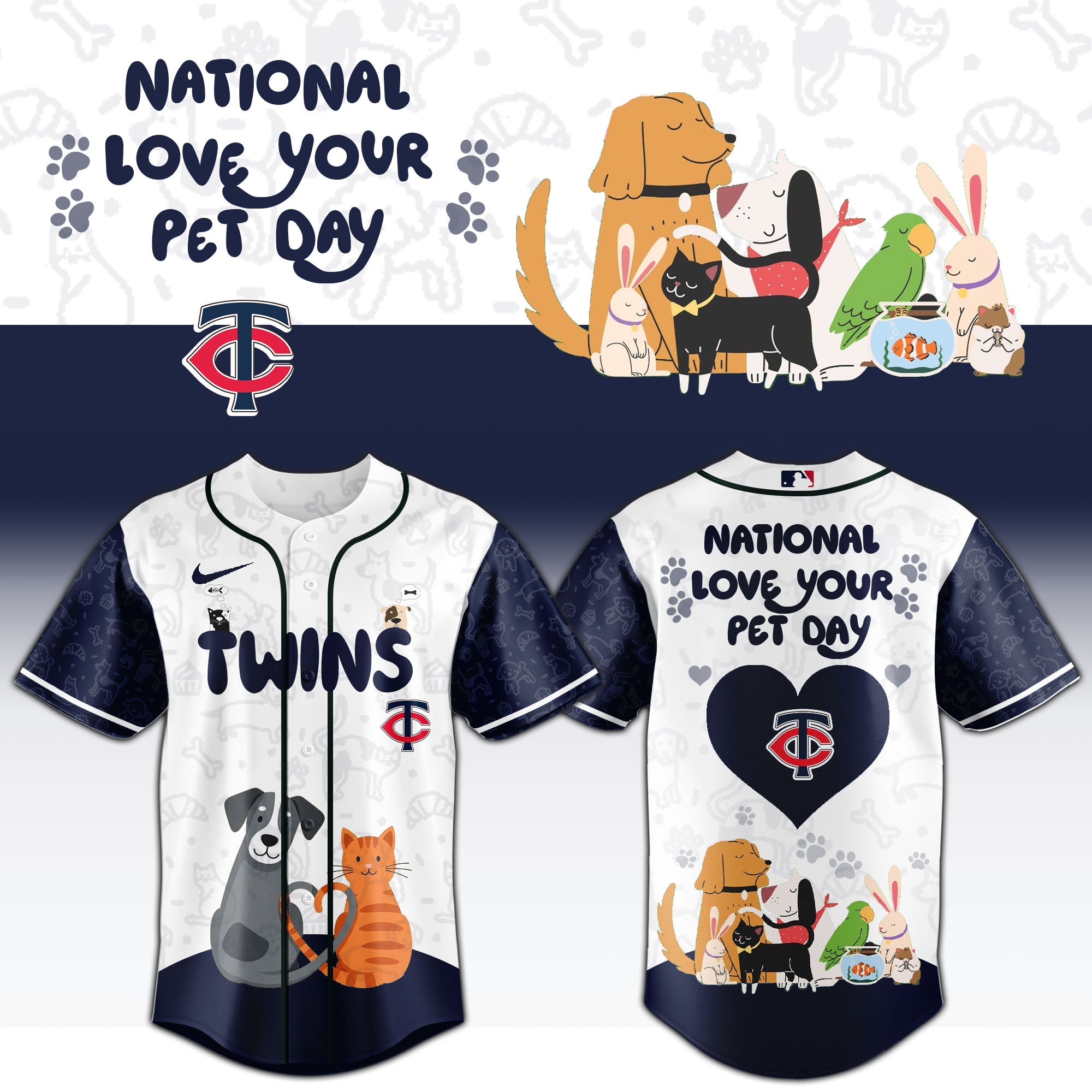 MIN Twins special National Love Your Pet Day Limited Edition Jersey