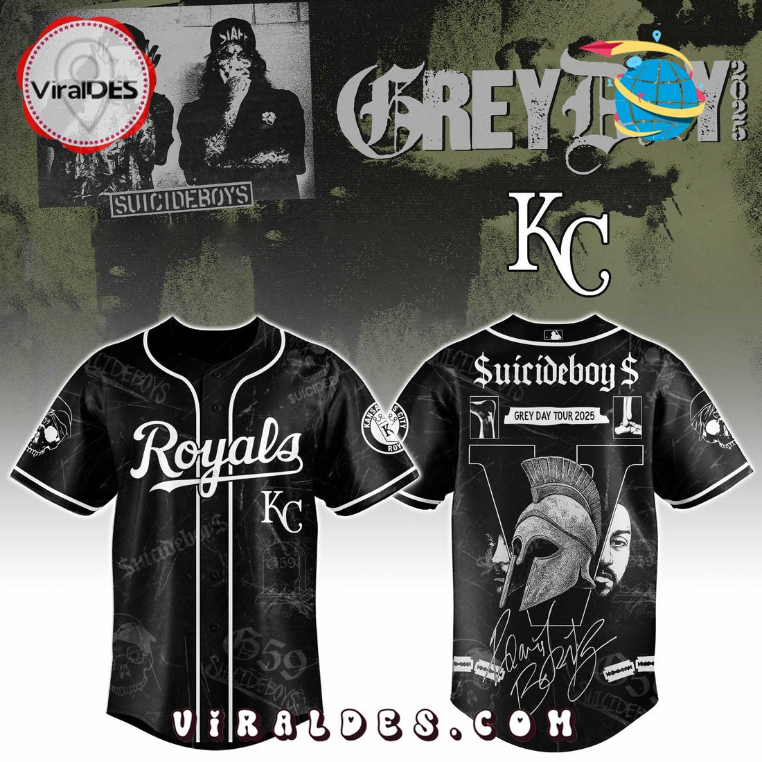 Kansas City Royals MLB x Suicideboys G59 Baseball Jersey