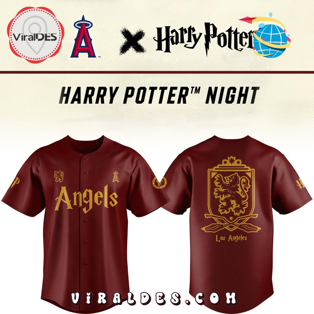 LA Angels Harry Potter Night Limited Edition Jersey