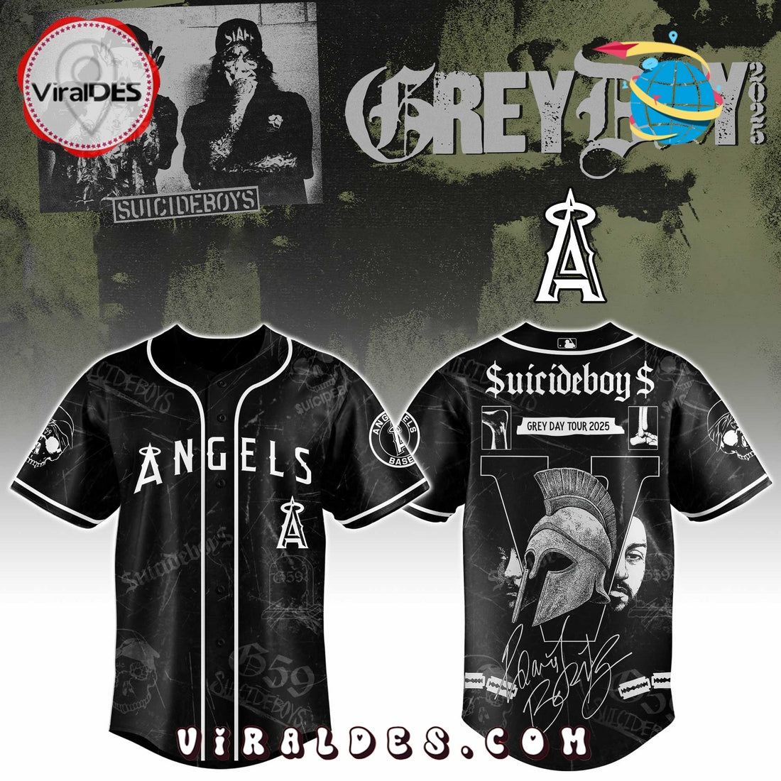 Los Angeles Angels MLB x Suicideboys G59 Baseball Jersey