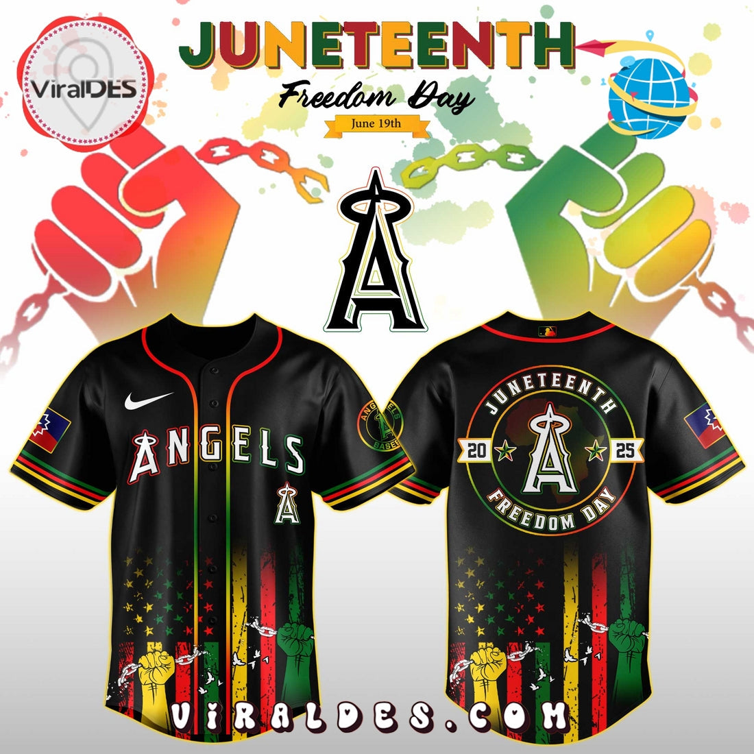 Los Angeles Angels x Juneteenth Day Jersey