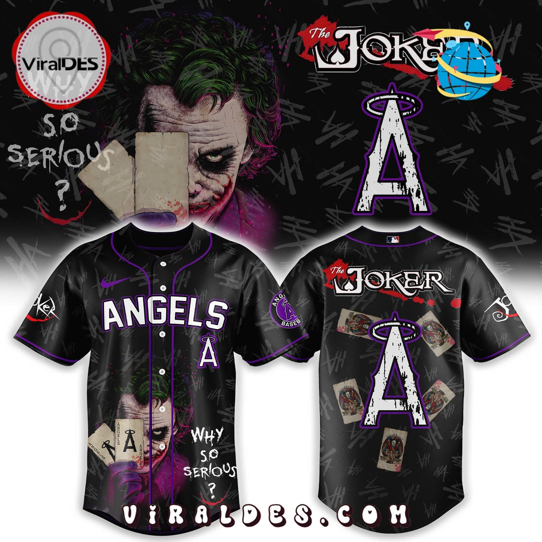 Los Angeles Angels x The Joker Baseball Jersey