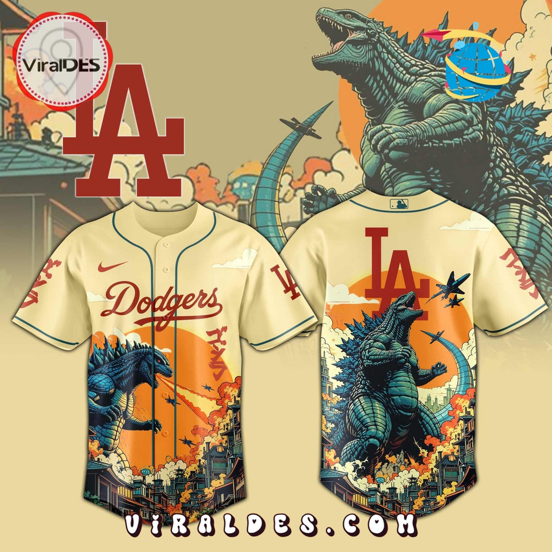Los Angeles Dodgers Godzilla Limited Edition Jersey