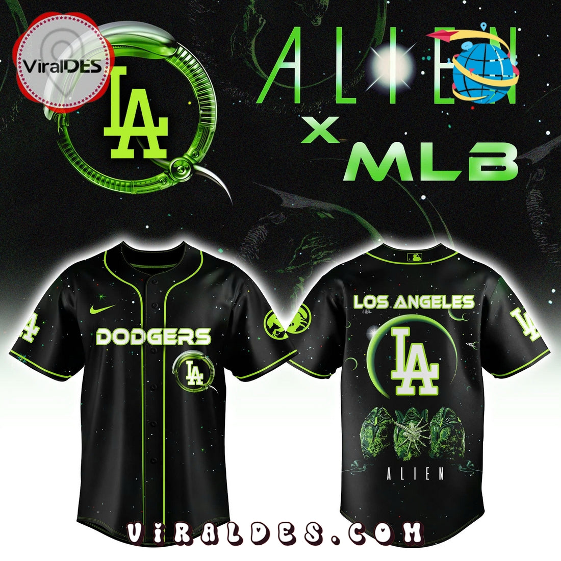Los Angeles Dodgers MLB x Alien Baseball Jersey