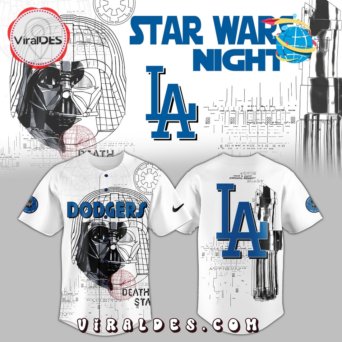 Los Angeles Dodgers MLB x Death Wars Night Baseball Jersey