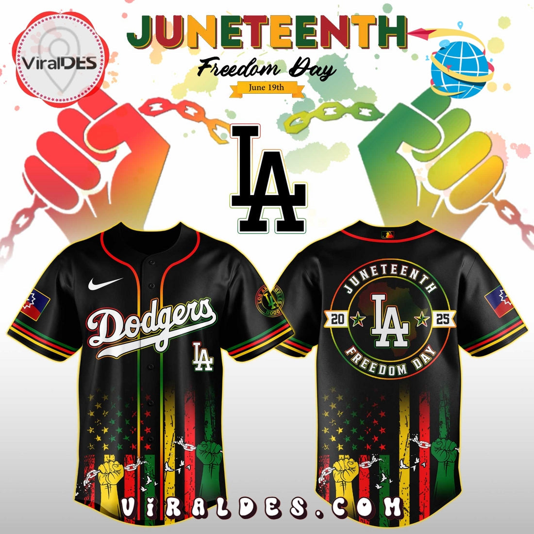 Los Angeles Dodgers x Juneteenth Day Jersey