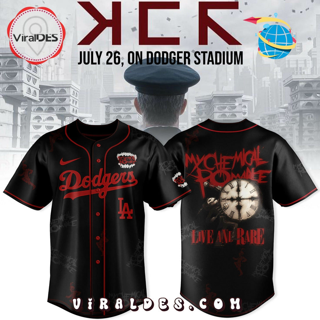 Los Angeles Dodgers x Long Live The Black Parade Jersey