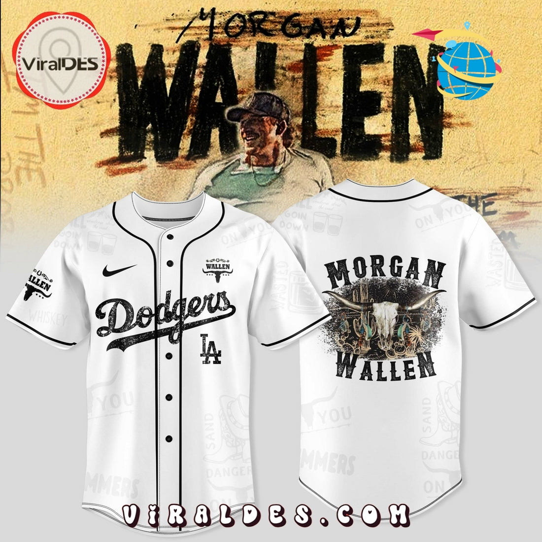 Los Angeles Dodgers x Wallen Morgan Merch Jersey