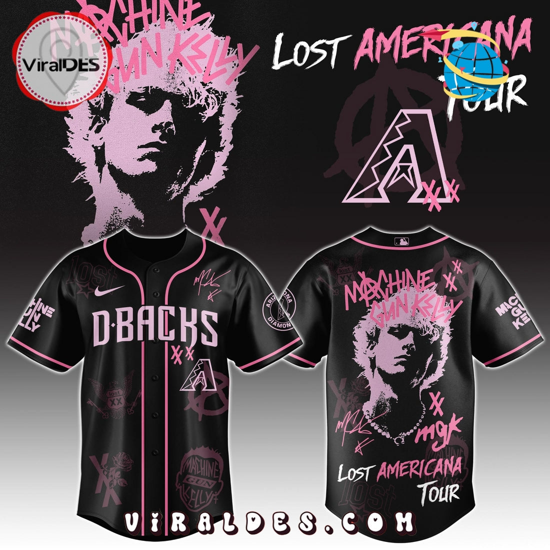MGK x Arizona Diamondbacks Men's Baseball Jersey - Limited