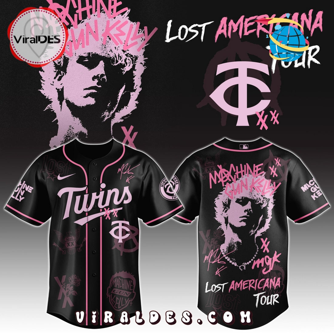 MGK x Minnesota Twins Men's Baseball Jersey - Limited