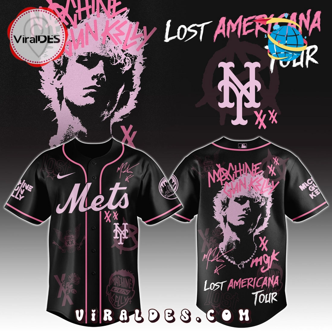 MGK x New York Mets Men's Baseball Jersey - Limited