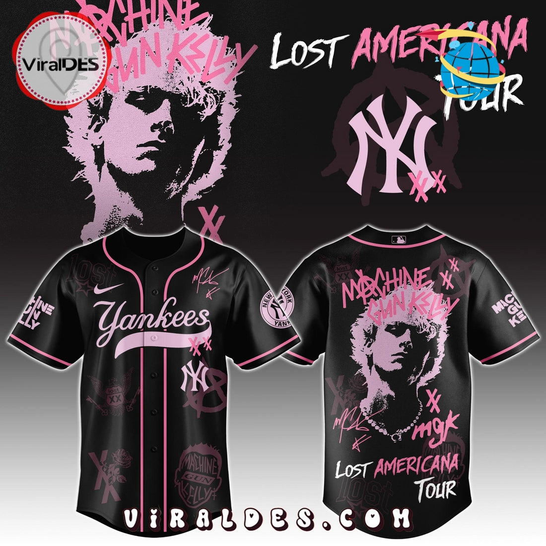 MGK x New York Yankees Men's Baseball Jersey - Limited