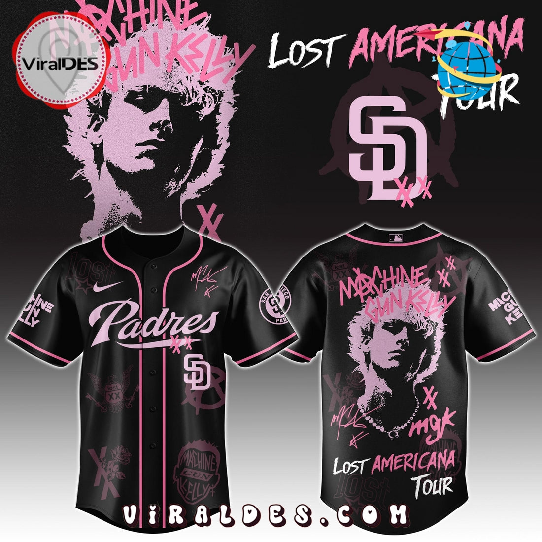 MGK x San Diego Padres Men's Baseball Jersey - Limited