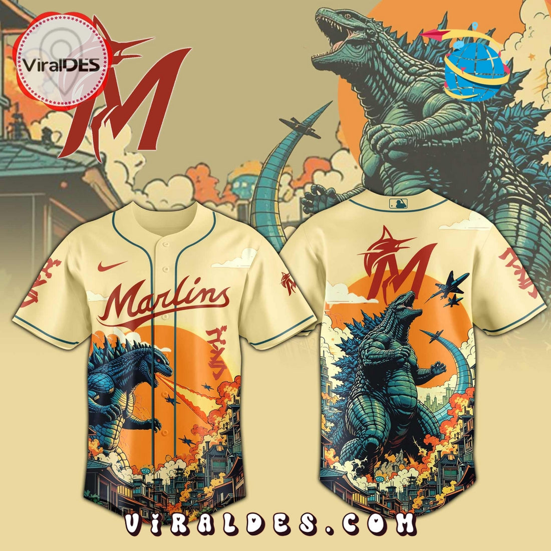 Miami Marlins Godzilla Limited Edition Jersey