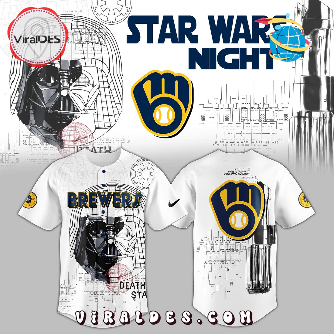 Milwaukee Brewers x Death Wars Baseball Jersey