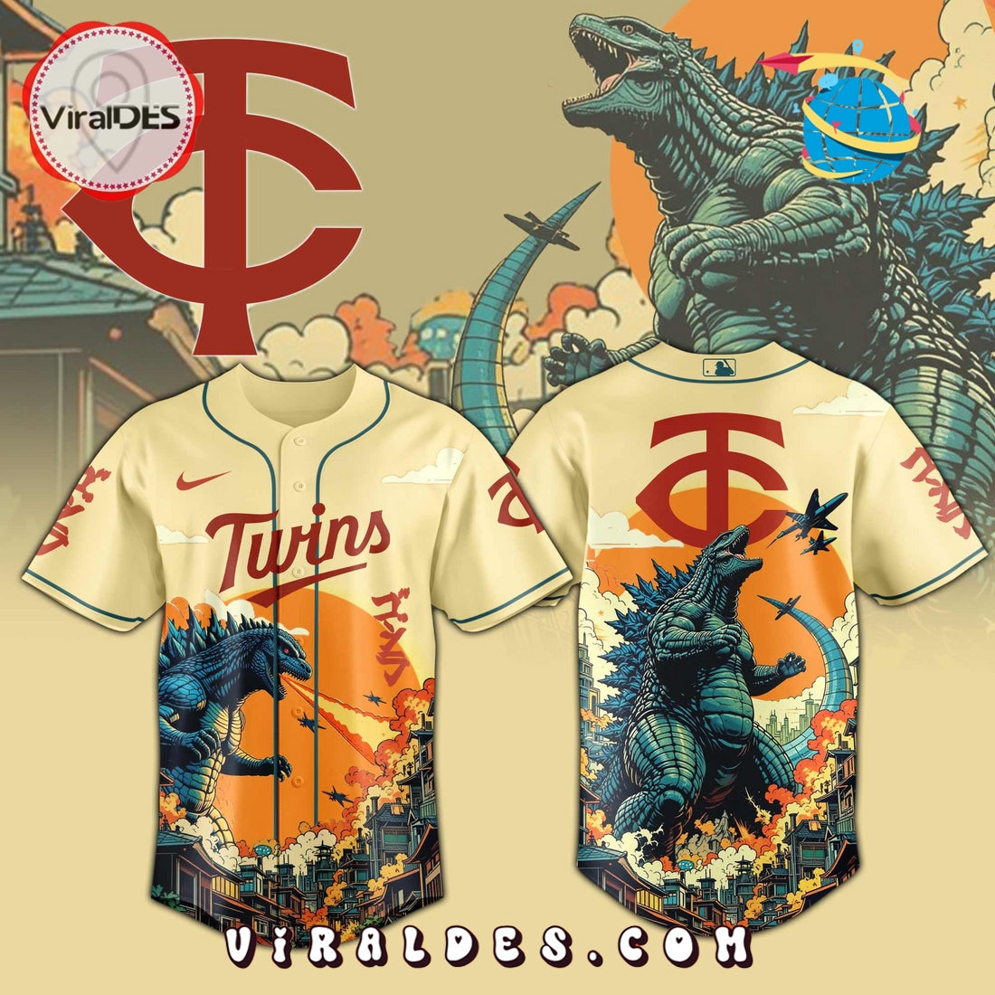 Minnesota Twins Godzilla Limited Edition Jersey