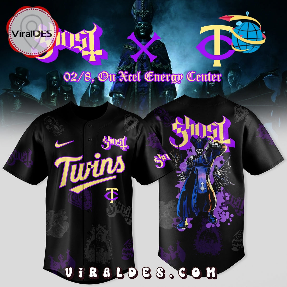 Minnesota Twins x Ghost Band World Tour Jersey
