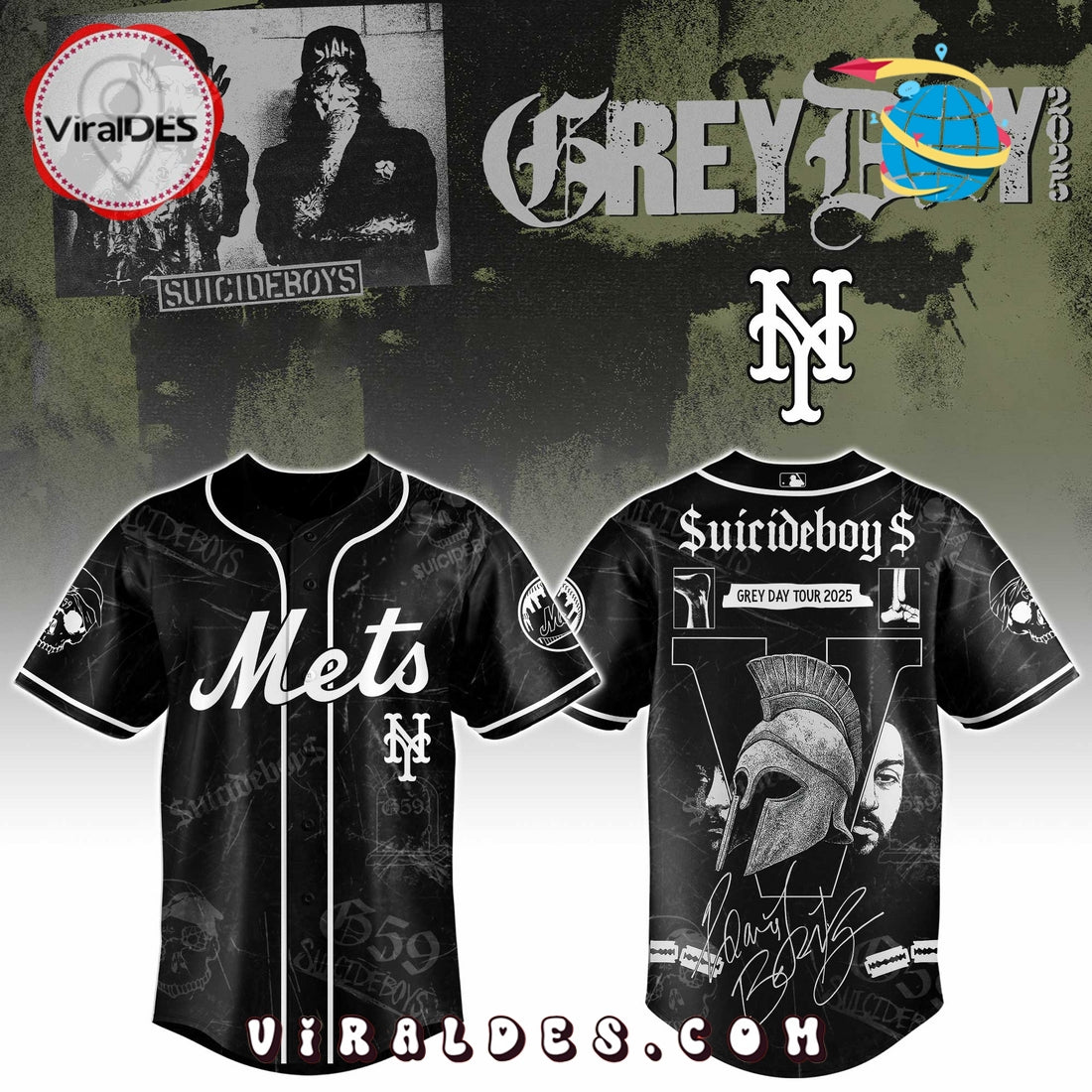 New York Mets MLB x Suicideboys G59 Baseball Jersey