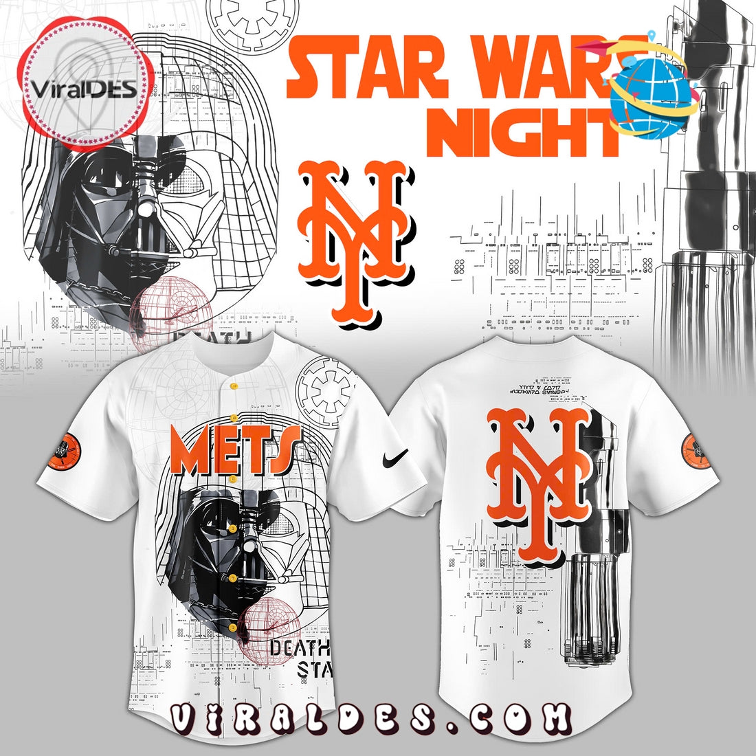 New York Mets x Death Wars Night MLB Baseball Jersey