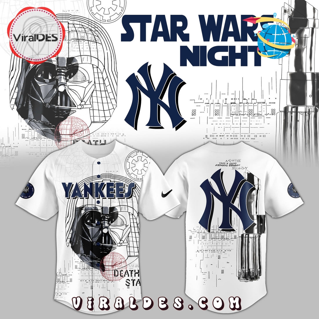 New York Yankees x Death Wars Night Baseball Jersey