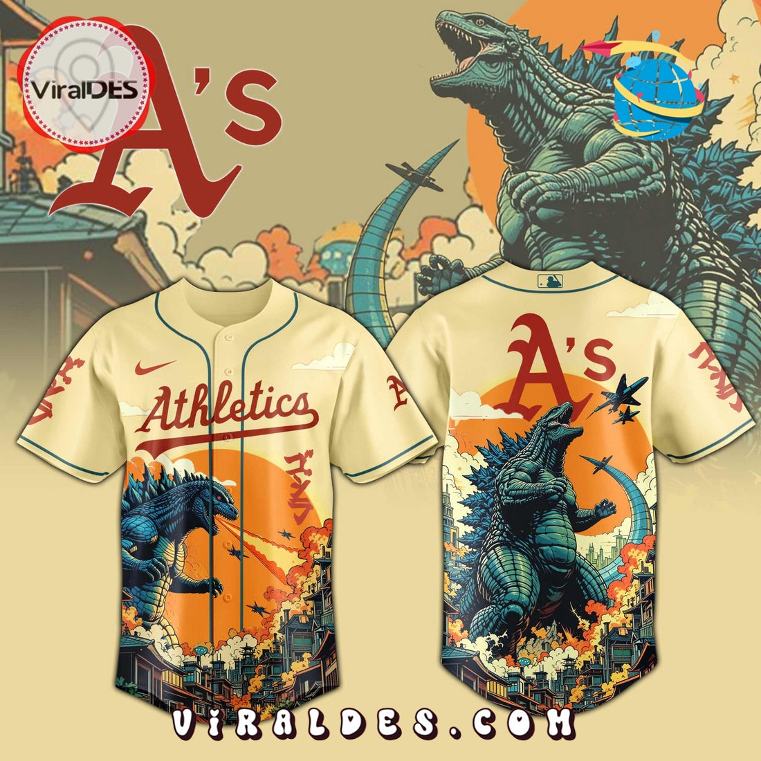 Oakland Athletics Godzilla Limited Edition Jersey