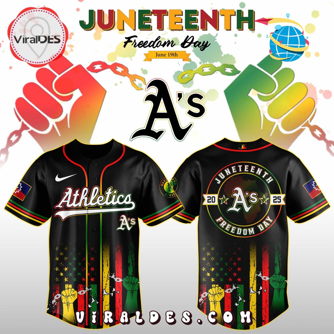 Oakland Athletics x Juneteenth Day Jersey