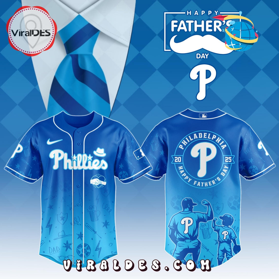 Philadelphia Phillies Father's Day Baseball Jersey