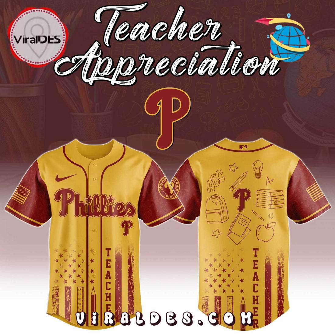 Philadelphia Phillies MLB x Teacher Appreciation Day Jersey