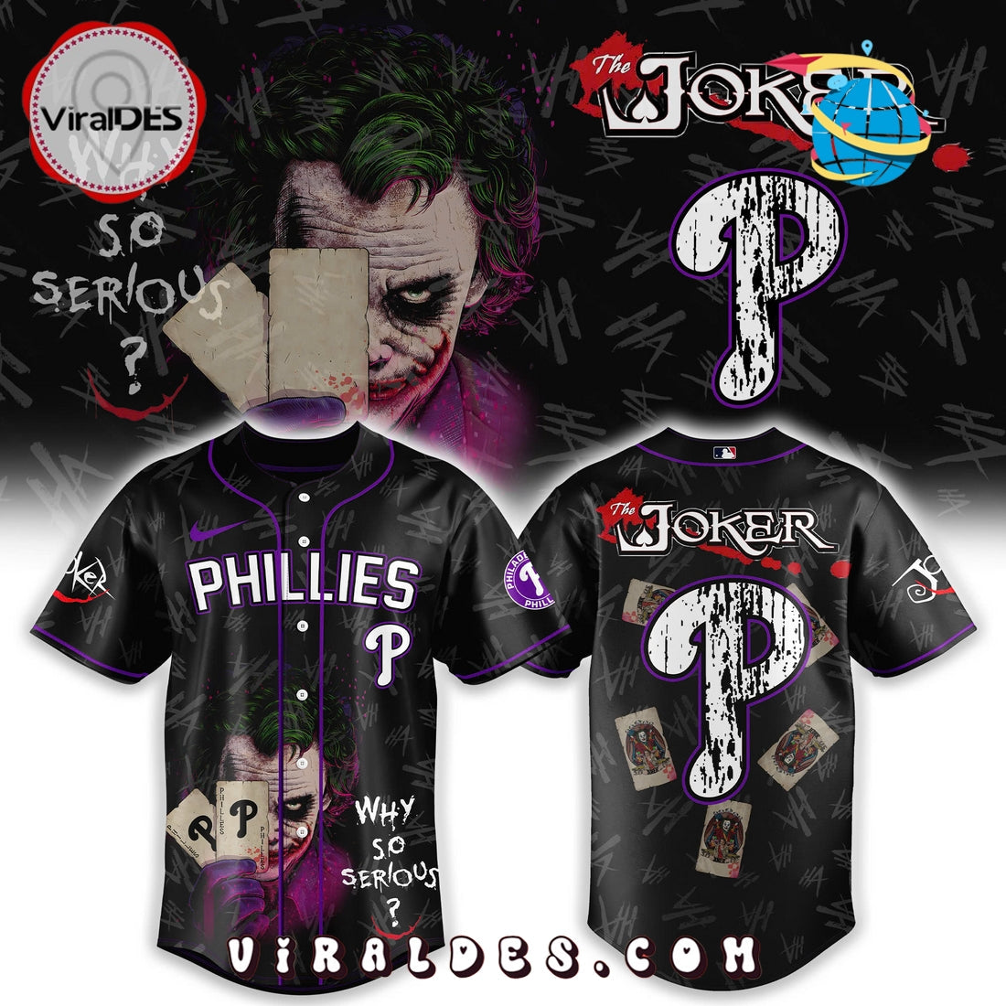 Philadelphia Phillies x The Joker Baseball Jersey