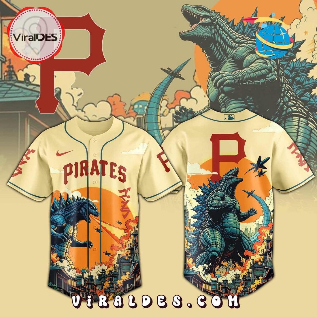 Pittsburgh Pirates Godzilla Limited Edition Jersey