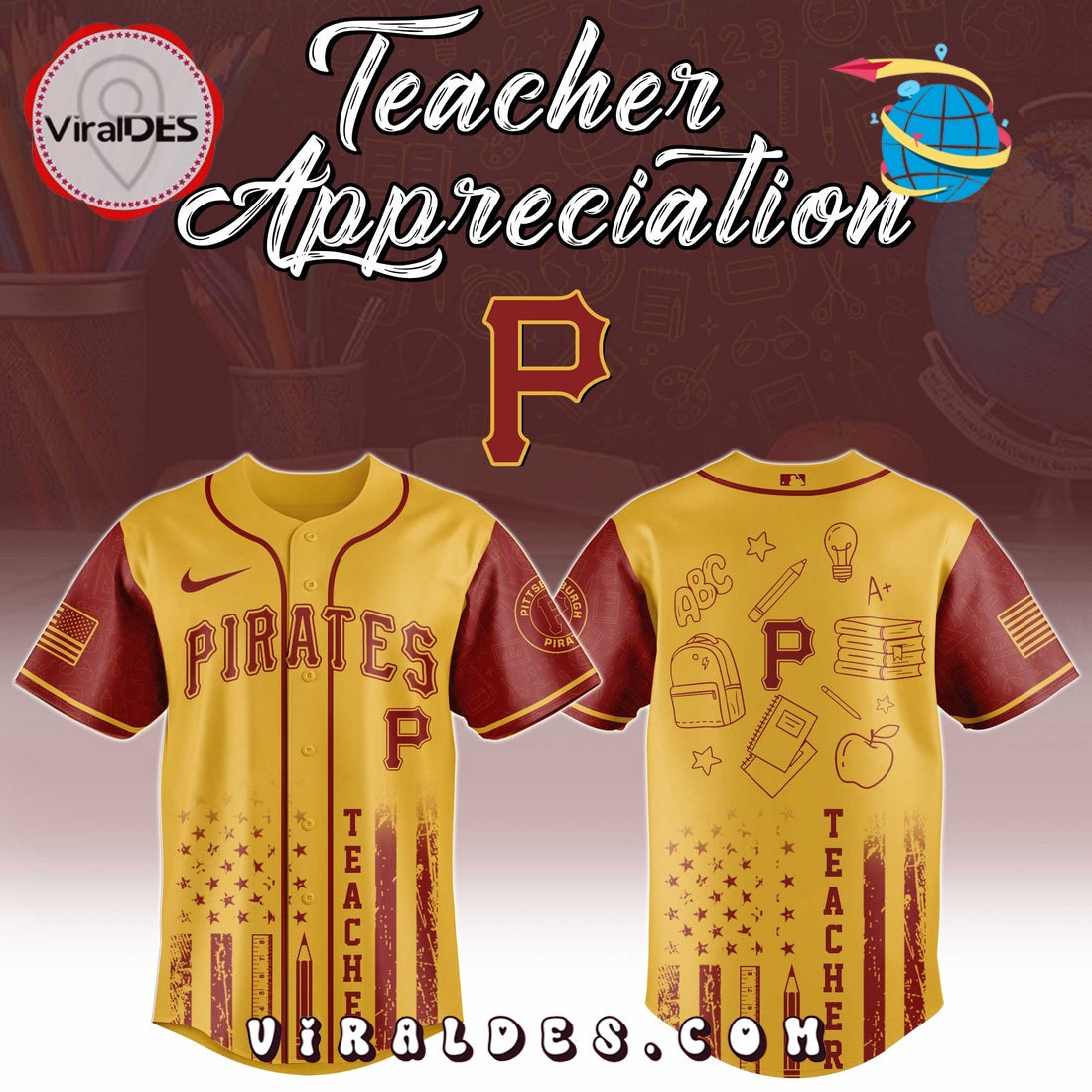 Pittsburgh Pirates MLB x Teacher Appreciation Day Jersey