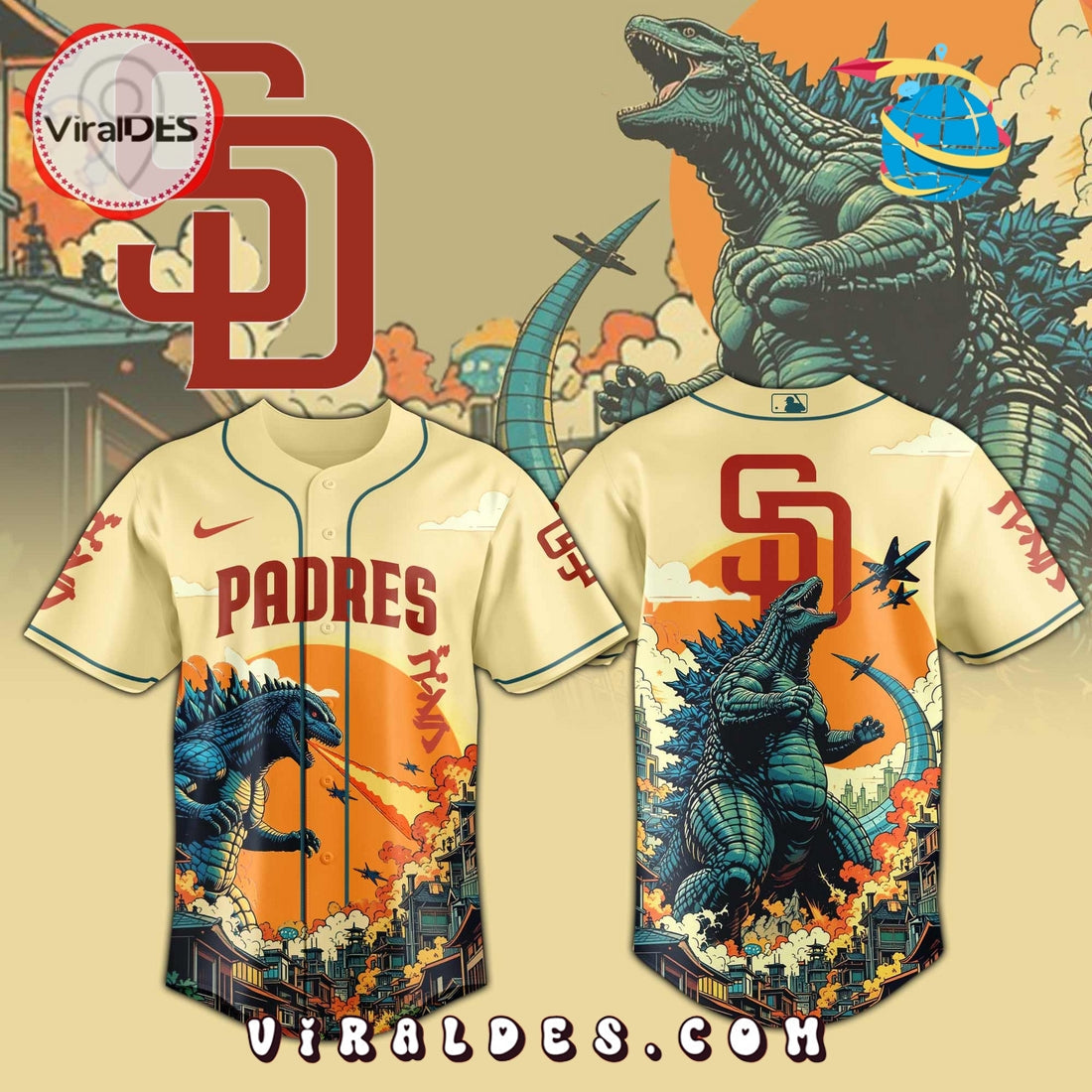 San Diego Padres Godzilla Limited Edition Jersey