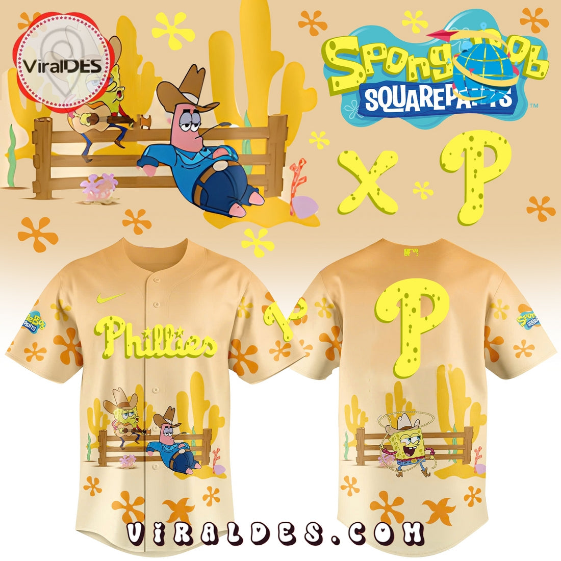 Spongebob Squarepants MLB Pittsburgh Pirates Baseball Jersey