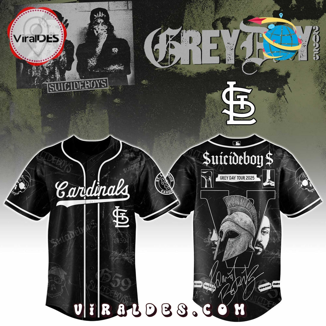 St. Louis Cardinals MLB x Suicideboys G59 Baseball Jersey