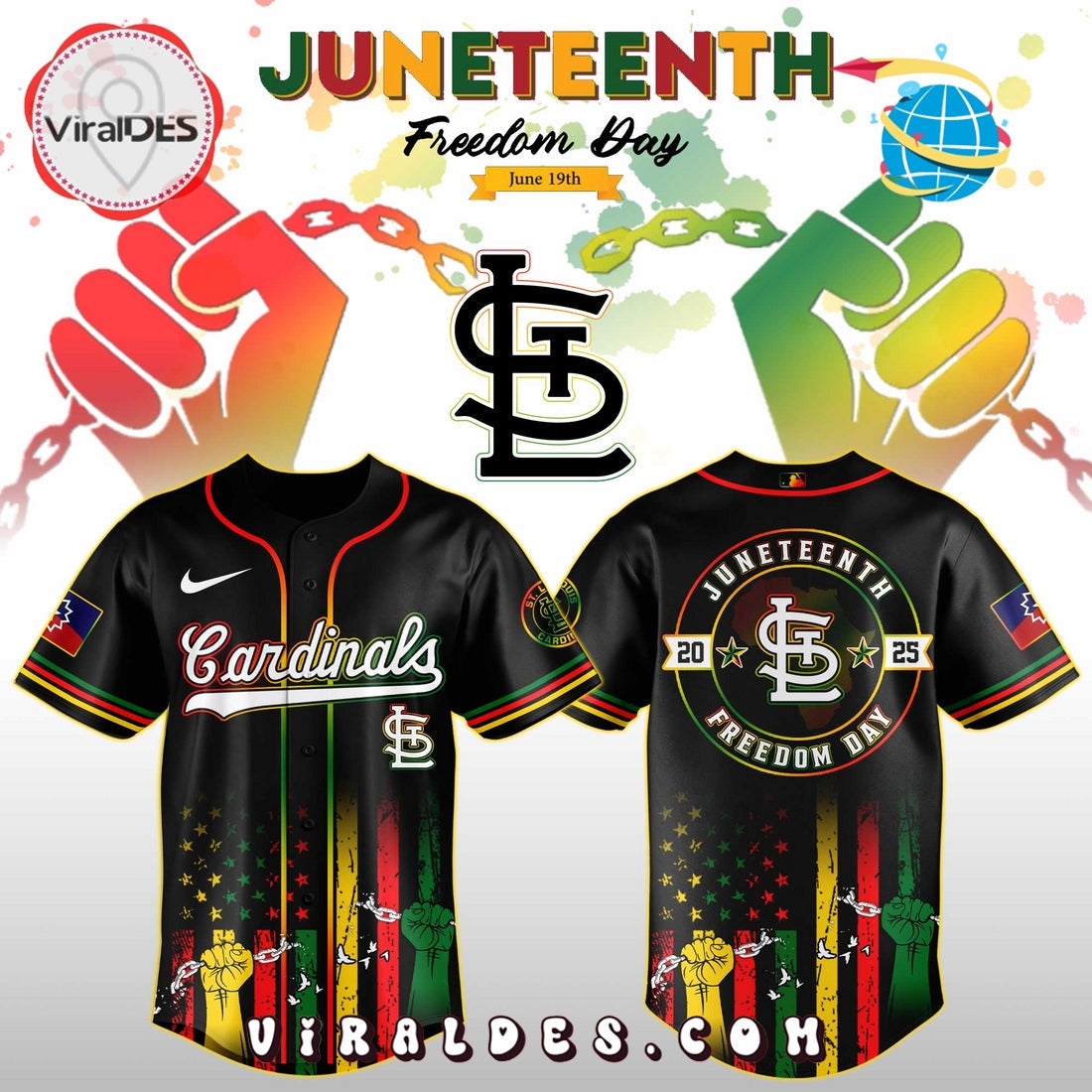 St.Louis Cardinals x Juneteenth Day Jersey