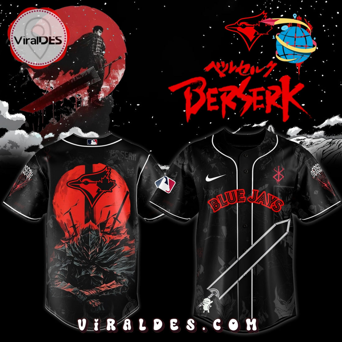 Toronto Blue Jays x Berserk Limited Edition Baseball Jersey