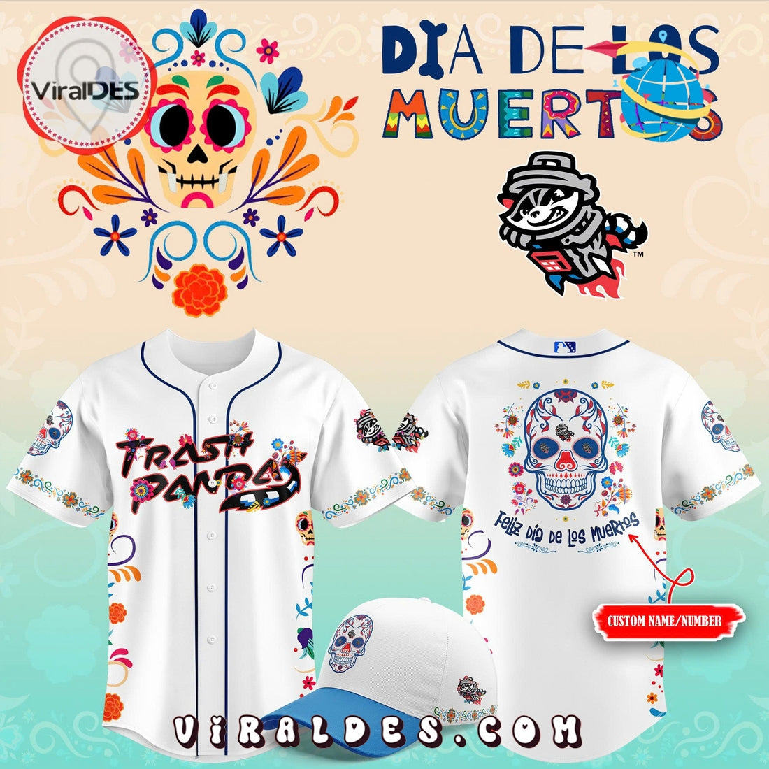 Trash Pandas Dia de los Muertos Baseball Jersey